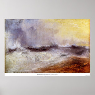 Wellen gegen den Wind von Joseph Turner Poster
