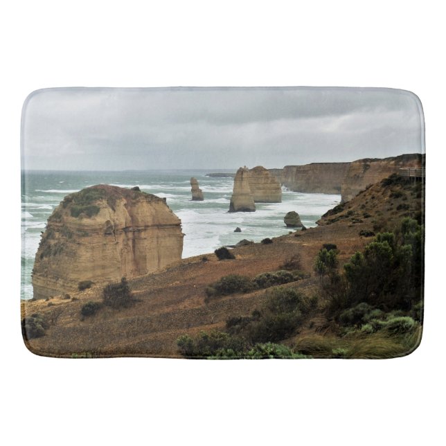 Wellen gegen die Zeit - Great Ocean Road Badematte (Vorderseite)