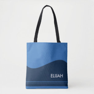 Wellen-Grenzblau + Ihr backgr. u. Ideen Tasche