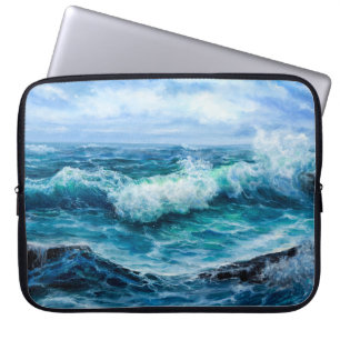 Wellen im Ozean. Moderner Impressionismus, Moderni Laptopschutzhülle