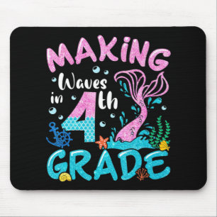 Wellen in 4. Klasse Meerjungfrau zurück zur Schule Mousepad