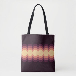 Wellen in Beige, Rosa und lila Tasche
