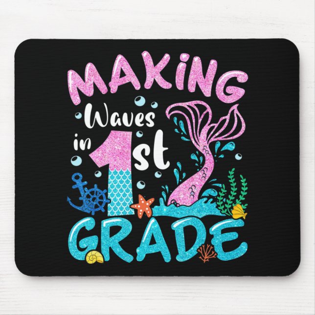 Wellen in der ersten Meerjungfrau zurück zur Schul Mousepad (Vorne)