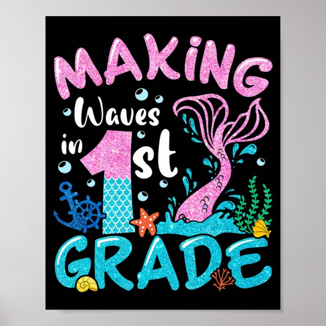 Wellen in der ersten Meerjungfrau zurück zur Schul Poster (Vorne)