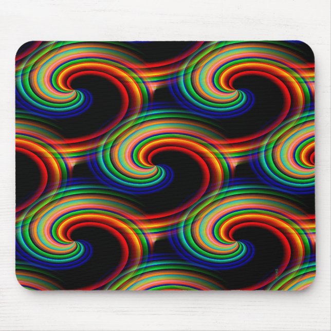 Wellen in Farben.... Mousepad (Vorne)