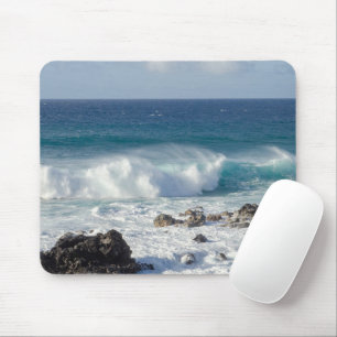 Wellen in Maui, Landschaftsfotografie von Hawaii Mousepad