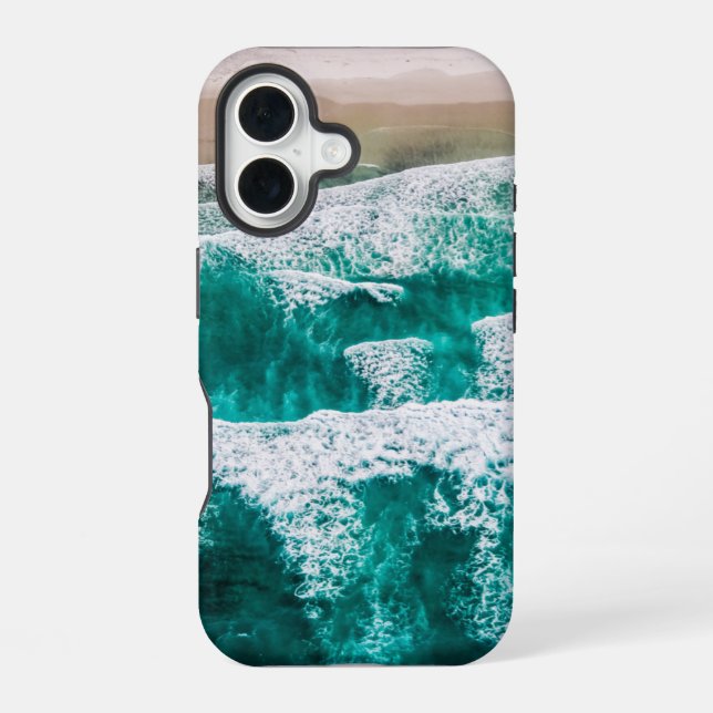 Wellen iPhone 16 Hülle (Rückseite)