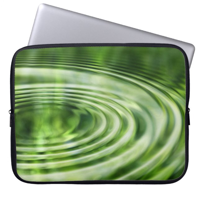 Wellen konzentrische Wellen Laptopschutzhülle (Vorderseite)