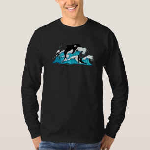 Wellen Ozean Tier Killerwal Orca T-Shirt