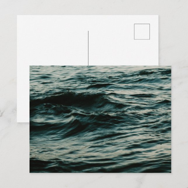 Wellen Postkarte (Vorne/Hinten)
