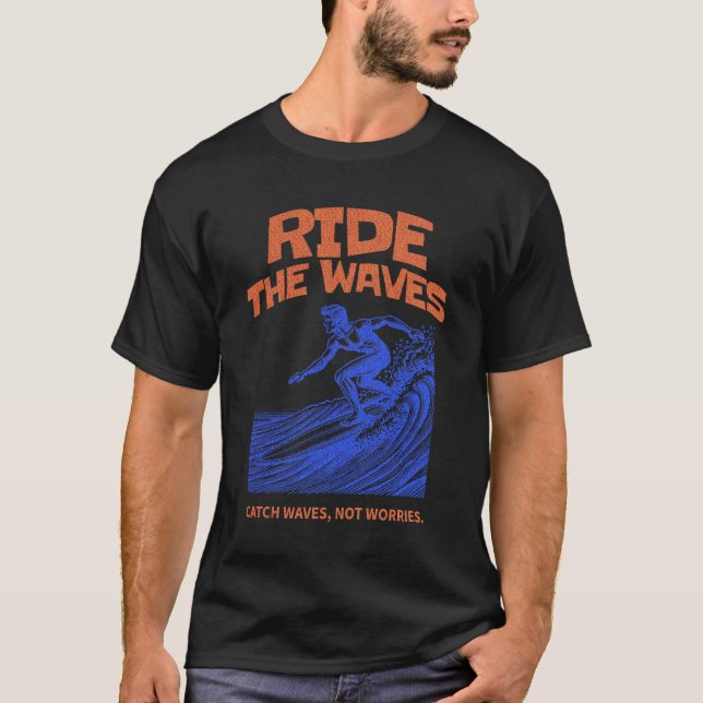 Wellen reiten T-Shirt (Vorderseite)