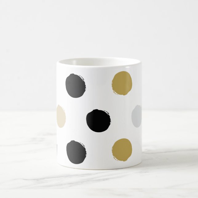 💫 Wellen: runder Polka-Muster-Tasse Kaffeetasse (Mittel)