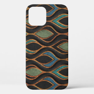 Wellen schnitzen: Bronze Kupfer Textur Case-Mate iPhone Hülle