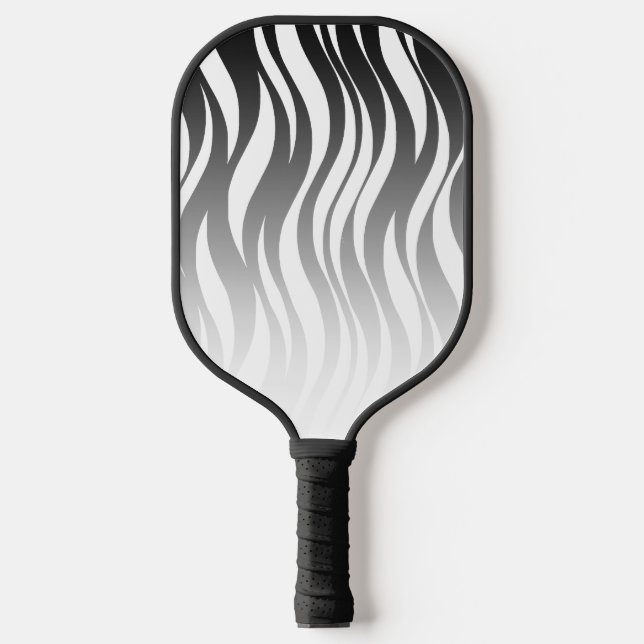 Wellen - Schwarzer Gradient Pickleball Schläger (Vorderseite)