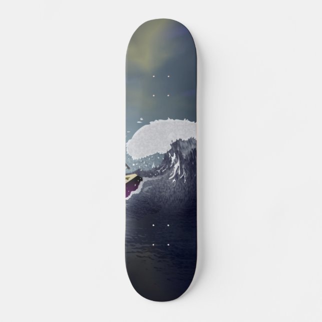 "Wellen-" Skateboard (Vorderseite)