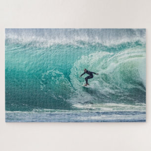 Wellen-Surfer-Surf-Sportarten-blauer Ozean