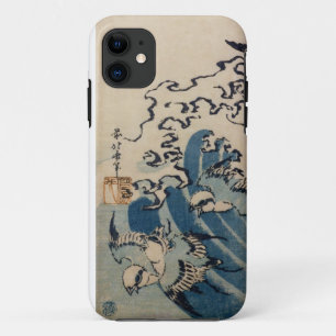 Wellen und Vögel, c.1825 (Farbewoodblock Druck) Case-Mate iPhone Hülle