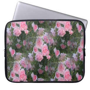 Wellen von Baby rosa Rosen ... Laptopschutzhülle