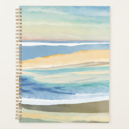 Wellen von Blau | Ozean Strand Wasserfarbe Planer