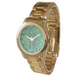 Wellen von Grün Armbanduhr