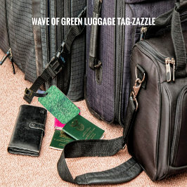 Wellen von Grün Gepäckanhänger