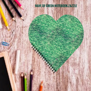 Wellen von Grün Notizbuch