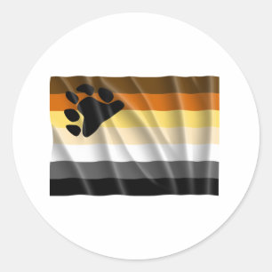Wellenartig bewegende Bärnstolzflagge Runder Aufkleber