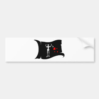 Wellenartig bewegende Flagge #1 Blackbeard Autoaufkleber
