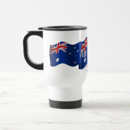Wellenartig bewegende Flagge Australiens Reisebecher