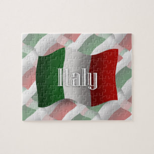 Wellenartig bewegende Flagge Italiens