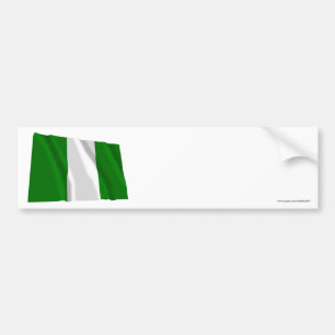 Wellenartig bewegende Flagge Nigerias Autoaufkleber
