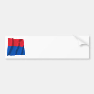 Wellenartig bewegende Flagge Tessins Autoaufkleber