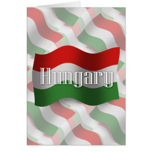 Wellenartig bewegende Flagge Ungarns