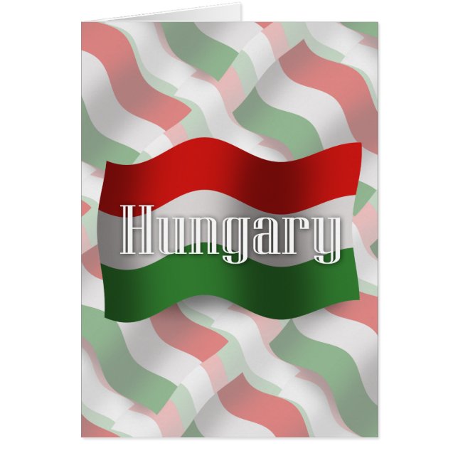 Wellenartig bewegende Flagge Ungarns (Vorne)