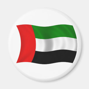 Wellenartig bewegende UAE-Flagge Magnet
