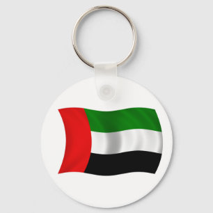 Wellenartig bewegende UAE-Flagge Schlüsselanhänger