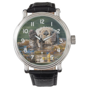 Wellenartig bewegender Seeotter Armbanduhr