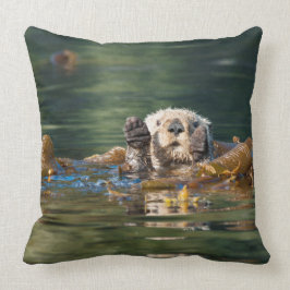 Wellenartig bewegender Seeotter Kissen
