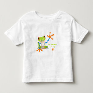 Wellenartig bewegendes rotes mit Augen Kleinkind T-shirt