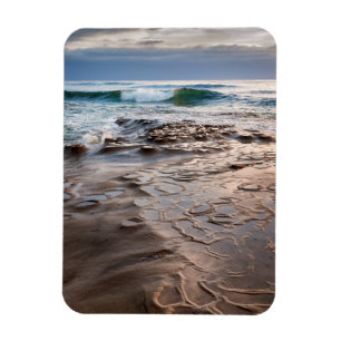 Wellenbrecher am Strand, Kalifornien Magnet