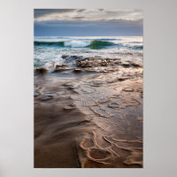 Wellenbrecher am Strand, Kalifornien