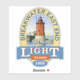 Wellenbrecher-Ende-Leuchtturm Aufkleber