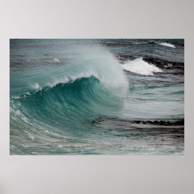 Wellenbrecher in Tasmanien Poster (Vorne)