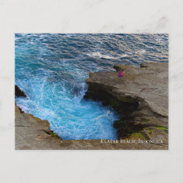 Wellenbrecher-Whirlpool-Ozean-Steine Postkarte