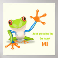 Wellenender mit Augen Baumfrosch