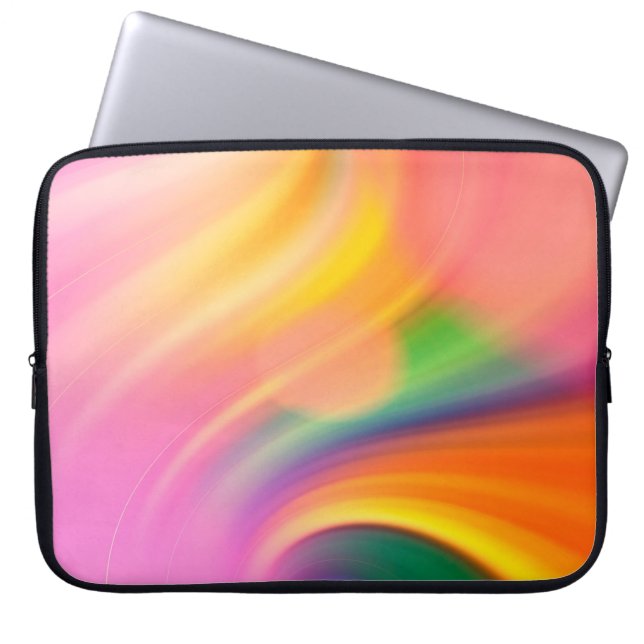 Wellenfarbhintergrund Laptopschutzhülle (Vorderseite)