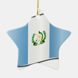 Wellenförmige Guatemala-Flagge Keramikornament