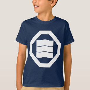 Wellenförmige Kanji-Zeichen für drei in Oshiki T-Shirt