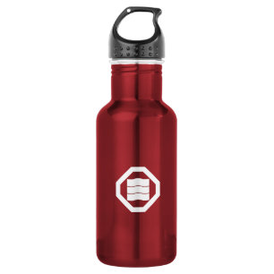 Wellenförmige Kanji-Zeichen für drei in Oshiki Trinkflasche