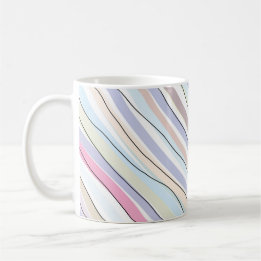 Wellenförmige Pastellfarben Kaffeetasse